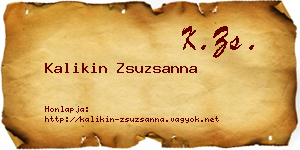 Kalikin Zsuzsanna névjegykártya